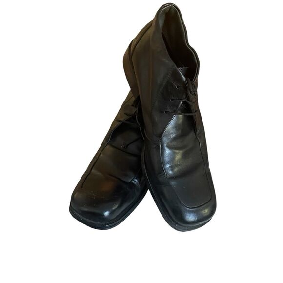 Fratelli Footwear Men\'s 10.5 High Top Lace Black Leather Oxford Dress Ankle Boot
